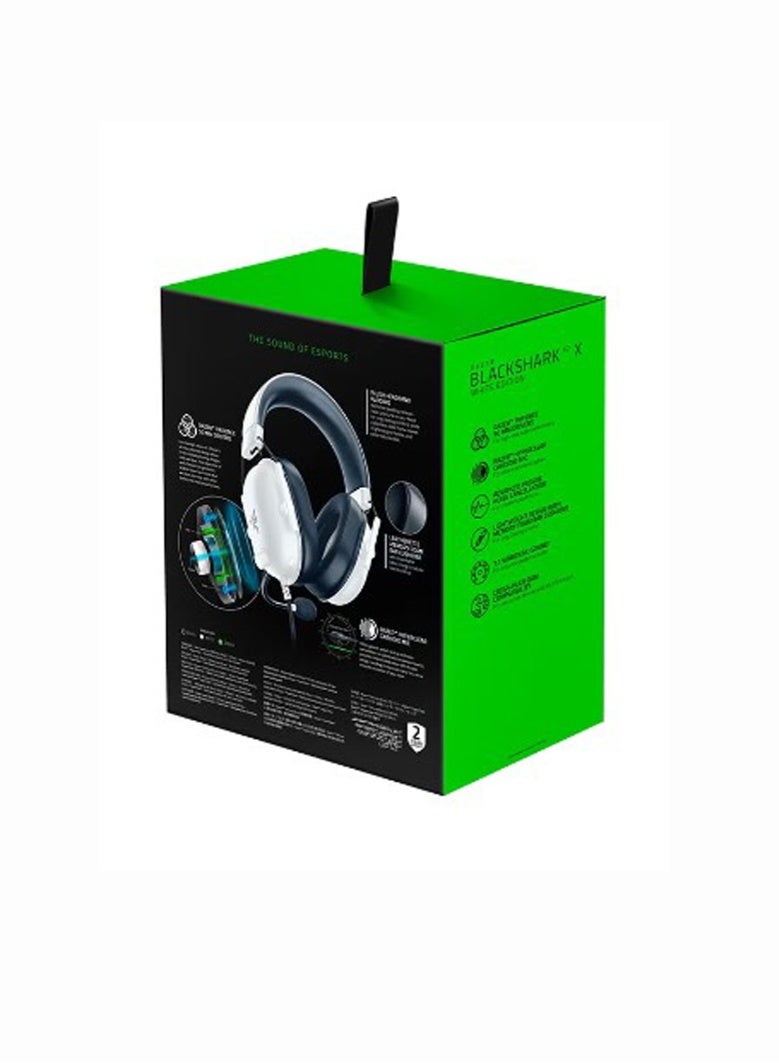 ريزر سماعة الألعاب BlackShark V2 X: صوت محيطي 7.1 - برامج تشغيل 50 ملم - وسادة رغوة الذاكرة - لجهاز الكمبيوتر الشخصي ، ماك ، PS4 ، PS5 ، سويتش ، إكس بوكس وان ، إكس بوكس سلسلة XS ، الهاتف المحمول - جاك صوتي 3.5 ملم - أبيض - Image 4